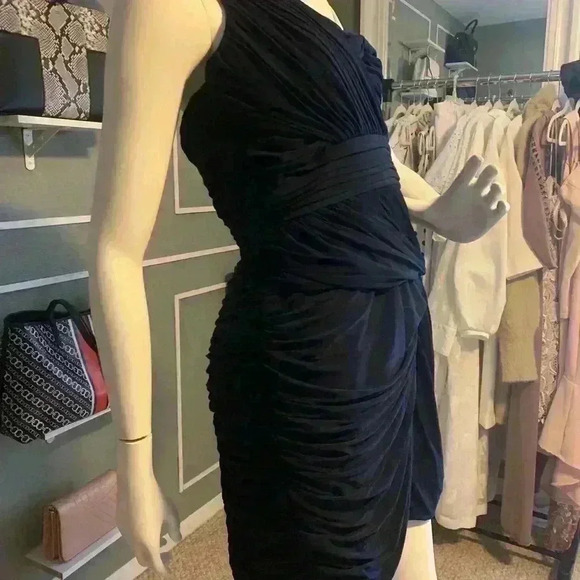 Laundry by Shelli Segal Little Navy Blue Stretch Midi Dress size 10 - Picture 2 of 10